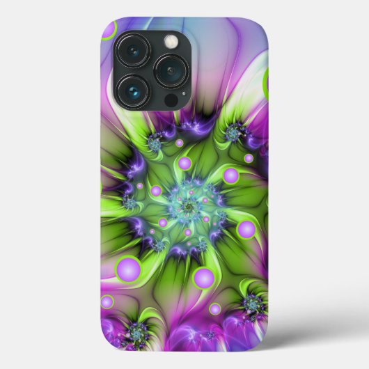 らせんカラフル円形シェイプ抽象芸術フラクタル Case-Mate iPhoneケース (裏面)