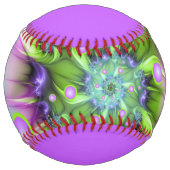 らせんカラフル状ラウンドシェイプ抽象芸術フラクタル名 ソフトボール (裏面)