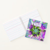 らせんカラフル状ラウンドシェイプ抽象芸術フラクタル名 ノートブック (内部)