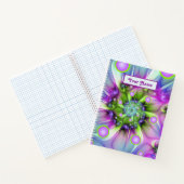 らせんカラフル状ラウンドシェイプ抽象芸術フラクタル名 ノートブック (内部)