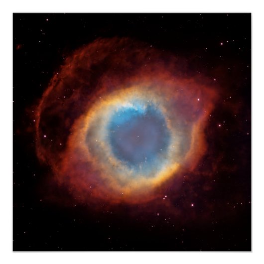 らせん星雲の天体写真 ポスター (正面)