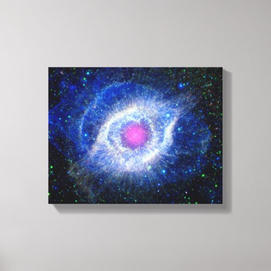 らせん星雲 紫外線 神の目 宇宙写真 キャンバスプリント (正面)