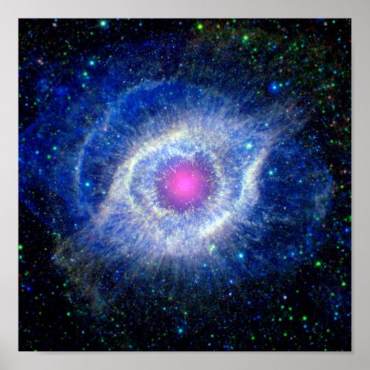 らせん星雲 紫外線 神の目 宇宙写真 ポスター (正面)
