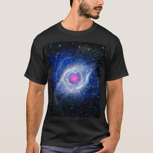 らせん星雲 紫外線 神の目 宇宙写真 Tシャツ (正面)