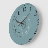 らせん時計。昼夜 ラージ壁時計 (傾斜)