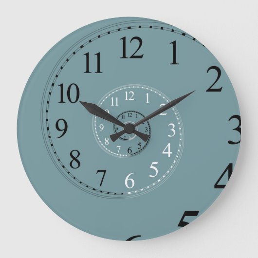 らせん時計。昼夜 ラージ壁時計 (正面)