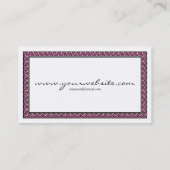 らせん枠 – ピンク 名刺 (裏面)