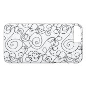 らせん熱狂する線（黒） +背景とアイディア Case-Mate iPhoneケース (裏面(横))