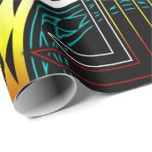 らせん状とダイヤモンドのスターバスト ラッピングペーパー (ロールコーナー)