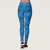 らせん状と滑らかな波線のパターン レギンス (裏面)