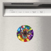 らせん状のジョイ万華鏡のように千変万化するパターンフラクタル・アート マグネット (インサイチュ (食洗機))