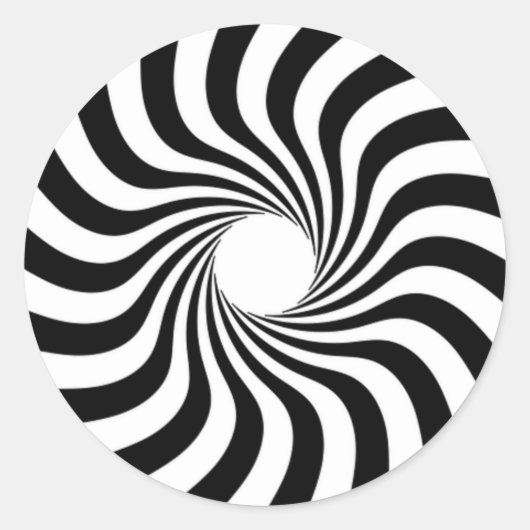 らせん状のスターバスト（穴あり） ラウンドシール (正面)