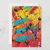 らせん状のブライダルシャワーの招待状 招待状 (裏面)