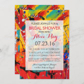 らせん状のブライダルシャワーの招待状 招待状 (正面/裏面)