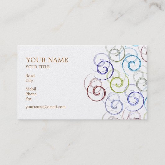 らせん状の名刺 名刺 (正面)