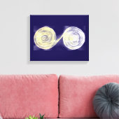 らせん状の白いキャンバス印刷 キャンバスプリント (インサイチュ (リビング))