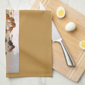 らせん状の粘土の風鈴がまだ生き残る キッチンタオル (四つ折り)