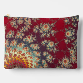 らせん状の花柄 アクセサリーポーチ