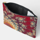 らせん状の花柄 アクセサリーポーチ (見開き)