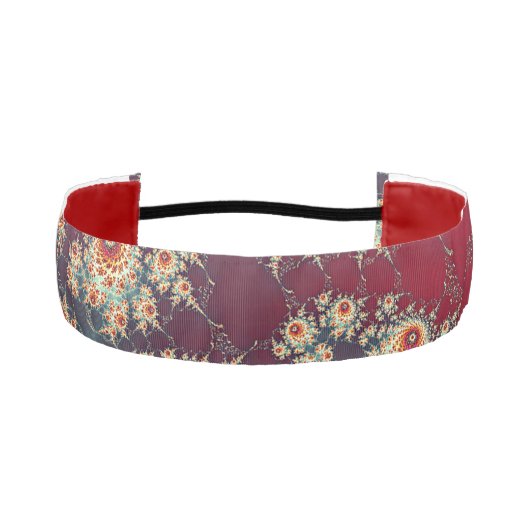 らせん状の花柄 アスレチックヘッドバンド (正面)