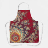 らせん状の花柄 エプロン (正面)