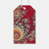 らせん状の花柄 ギフトタグ (正面)