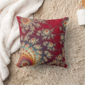 らせん状の花柄 クッション (ブランケット)