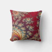 らせん状の花柄 クッション (正面)