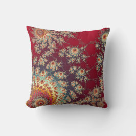 らせん状の花柄 クッション