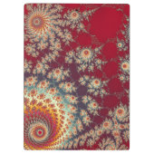 らせん状の花柄 クリップボード (裏面)