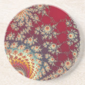 らせん状の花柄 コースター (正面)