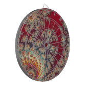 らせん状の花柄 ダーツボード (正面左)