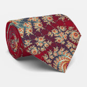 らせん状の花柄 ネクタイ (ロール)