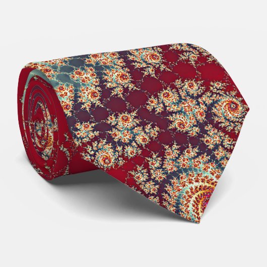 らせん状の花柄 ネクタイ (ロール)