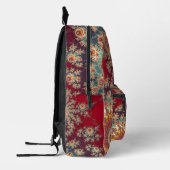 らせん状の花柄 プリントバックパック (左)