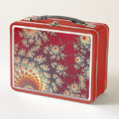 らせん状の花柄 メタルランチボックス (正面)