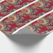 らせん状の花柄 ラッピングペーパー (角)