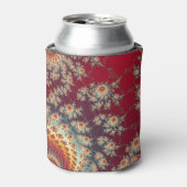 らせん状の花柄 缶クーラー (缶正面)