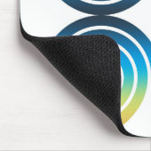 らせん状の青緑パターン マウスパッド (コーナー)