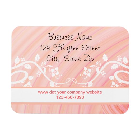 らせん状カスタムピーチフローラ マグネット (横)