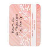 らせん状カスタムピーチフローラ マグネット (縦)