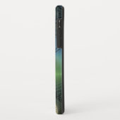 らせん状カッコいいベージュグリーンターコイズフラクタルアート Case-Mate iPhoneケース (裏面/左)