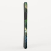 らせん状カッコいいベージュグリーンターコイズフラクタルアート Case-Mate iPhoneケース (裏面/右)