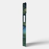 らせん状ティール(緑がかった色)ベージュグリーン抽象芸術フラクタルアート名 Case-Mate iPhoneケース (裏面 / 右)