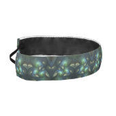 らせん状ティール（緑がかった色）ベージュグリーン抽象芸術フラクタル アスレチックヘッドバンド (左)