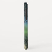 らせん状ティール（緑がかった色）ベージュグリーン抽象芸術フラクタル Case-Mate iPhoneケース (裏面/左)