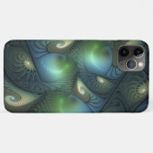 らせん状ティール（緑がかった色）ベージュグリーン抽象芸術フラクタル Case-Mate iPhoneケース (裏面(横))