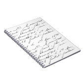 らせん状ノートパソコフランスのン – 手書きサンプル ノートブック (右側)