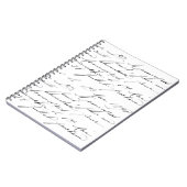 らせん状ノートパソコフランスのン – 手書きサンプル ノートブック (左側)