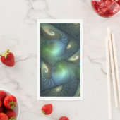 らせん状ベージュグリーンターコイズ抽象芸術フラクタルアート (インサイチュ)